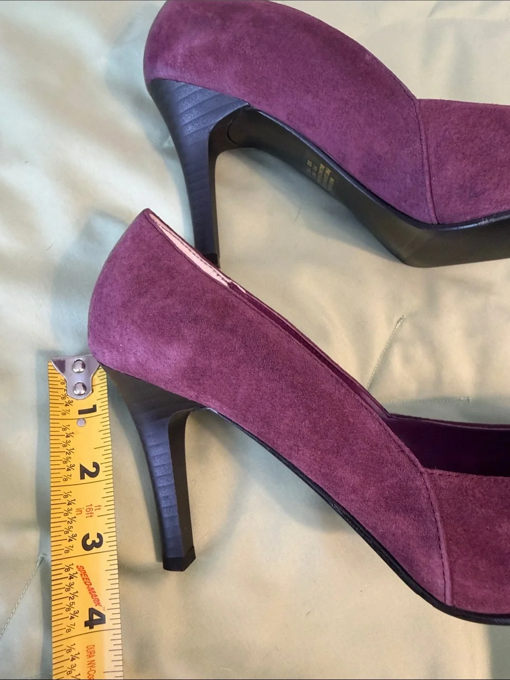 NEW.  Newport News Plum Suede Pumps